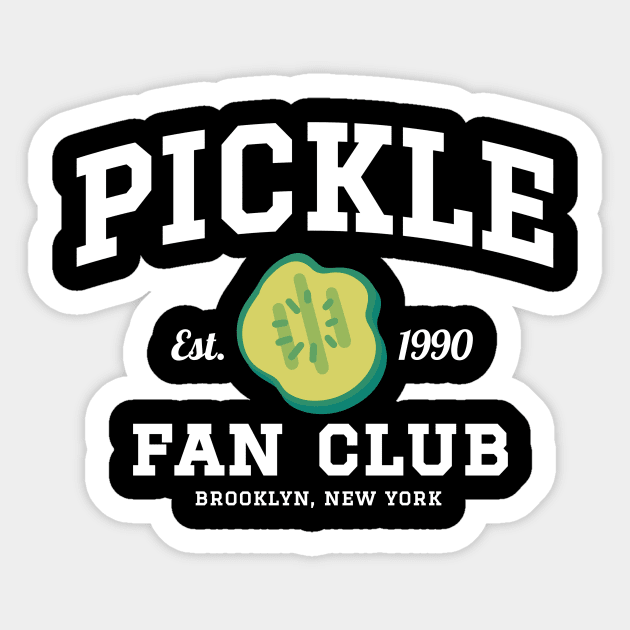 Pickle Fan Club Brooklyn New York Athletic Sticker by DesignArchitect